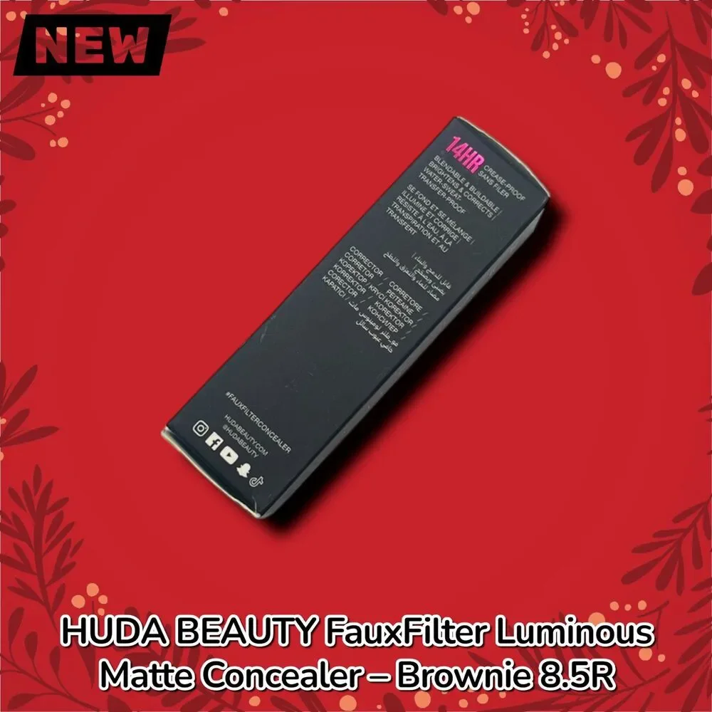 New HUDA BEAUTY FauxFilter Luminous Matte Liquid Concealer – Brownie 8.5R – Full